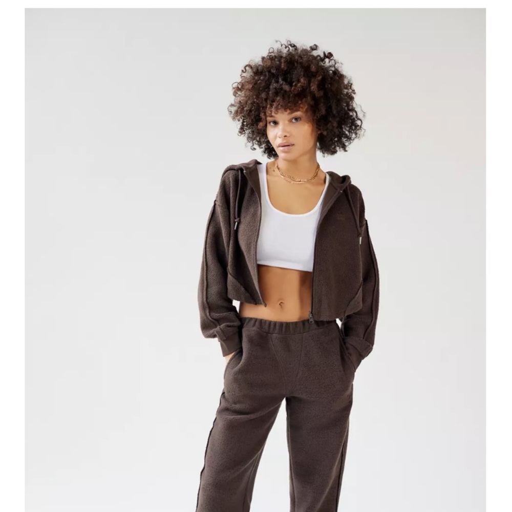 Adidas Luxe lounge fleece zip up sweatshirt & joggers.. SELLING AS A SET